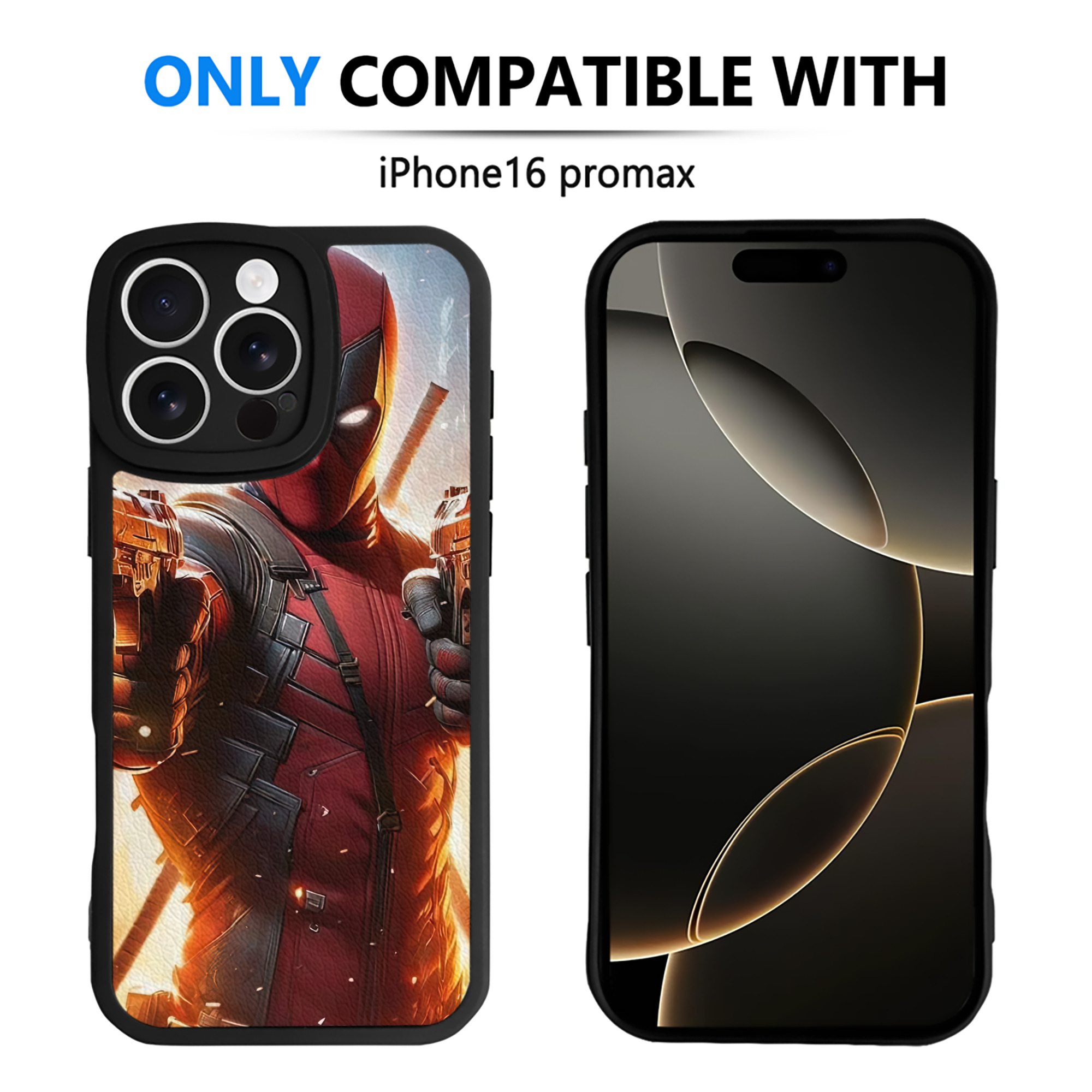 （画像用） Deadpool デッドプール 【iPhone 16シリーズ対応】シリコンスマホケース（レザー調） 材質：シリコン
